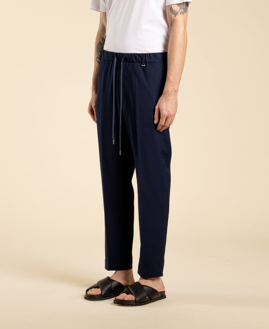 Pantaloni regular fit con coulisse - Blu