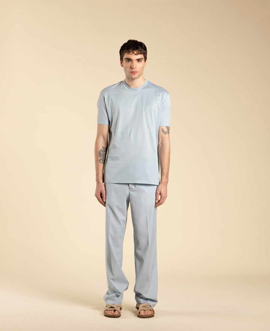 T-shirt regular fit in cotone filo di scozia - Polvere