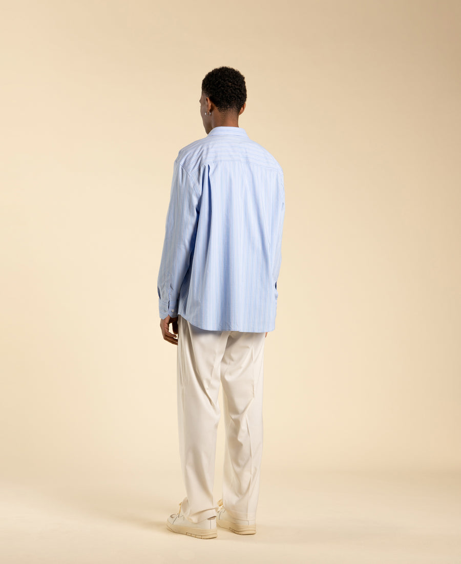 Camicia oversize in cotone a righe