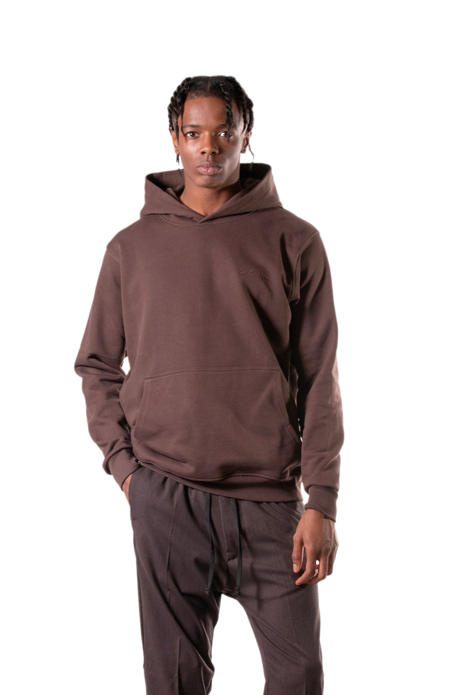 Regular sweatshirt in heavy 370gr cotton - Moro